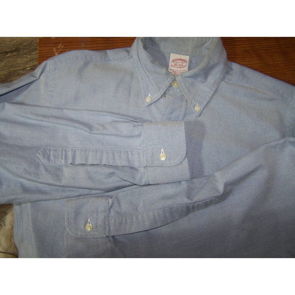 Brooks Brothers Shirt Blue 15 1/2-34 Business Career